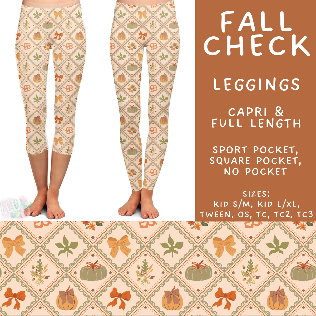 Batch #582 - Hello Fall 3 - Closes 9/7 - ETA early Nov - Fall Check Full and Capri Length Leggings