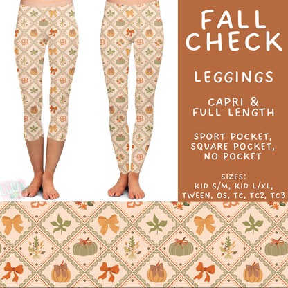 Batch #582 - Hello Fall 3 - Closes 9/7 - ETA early Nov - Fall Check Full and Capri Length Leggings