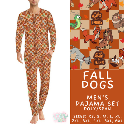 Batch #580 - Fall Family Pajamas 2 - Closes 9/4 - ETA early Nov - Fall Dogs Men's Pajama Set