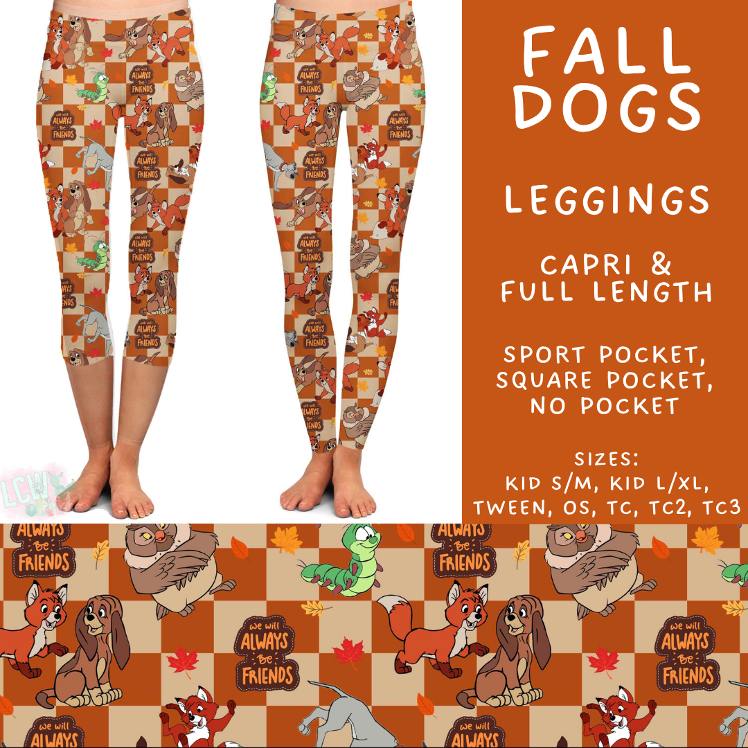 Batch #583 - Magical Character Fall - Closes 9/9 - ETA early Nov - Fall Dogs Full and Capri Length Leggings