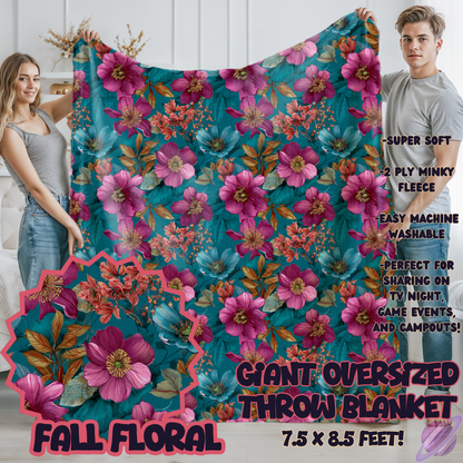 FALL FLORAL -OVERSIZED THROW 14-PREORDER CLOSING 10/8