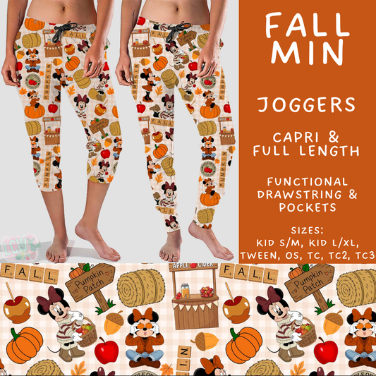 Batch #583 - Magical Character Fall - Closes 9/9 - ETA early Nov - Fall Min Full and Capri Length Joggers