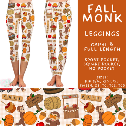 Batch #583 - Magical Character Fall - Closes 9/9 - ETA early Nov - Fall Monk Full and Capri Length Leggings