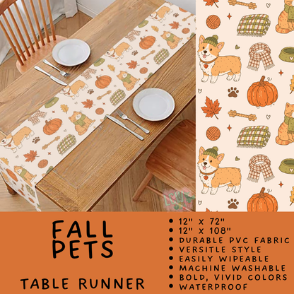 Batch #588 - Table Runners - Closes 9/21 - ETA early/mid Nov - Fall Pets Table Runner