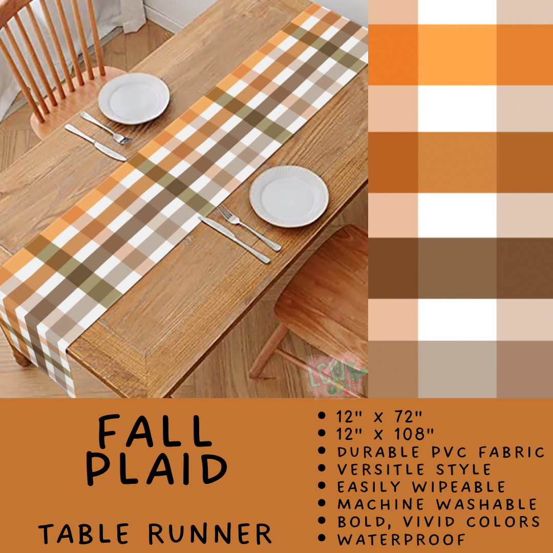 Batch #588 - Table Runners - Closes 9/21 - ETA early/mid Nov - Fall Plaid Table Runner