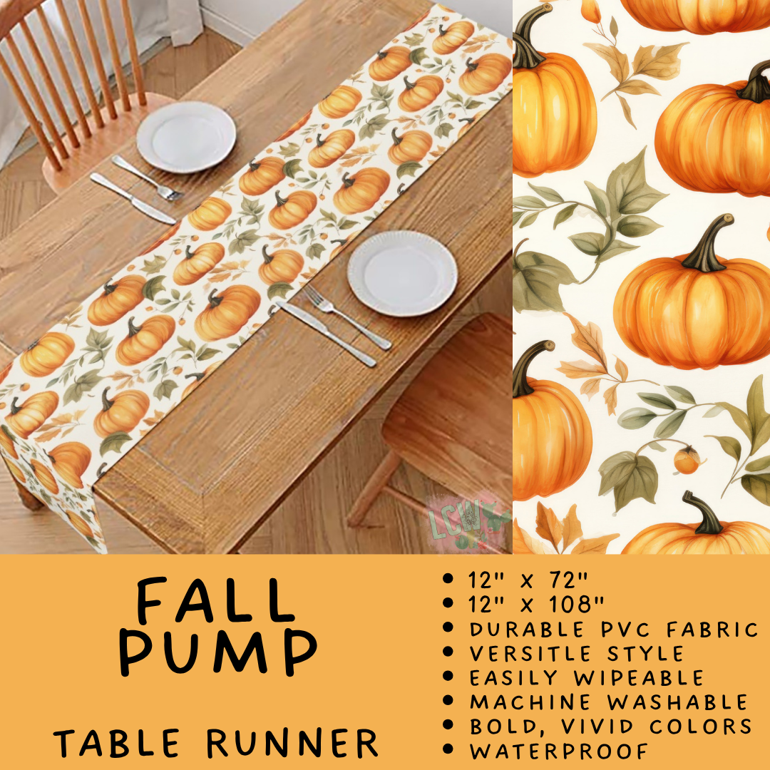 Batch #588 - Table Runners - Closes 9/21 - ETA early/mid Nov - Fall Pump Table Runner