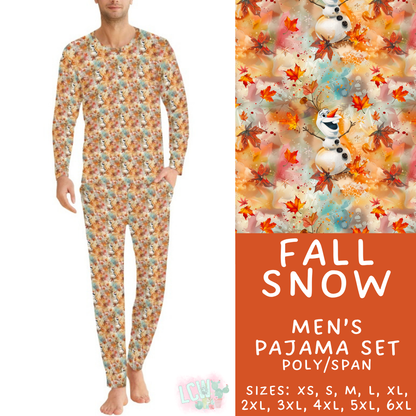 Batch #580 - Fall Family Pajamas 2 - Closes 9/4 - ETA early Nov - Fall Snow Men's Pajama Set