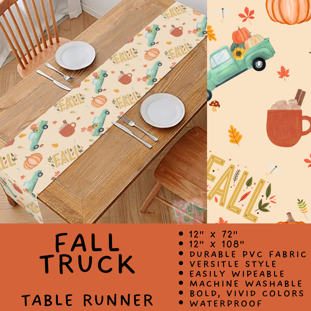 Batch #588 - Table Runners - Closes 9/21 - ETA early/mid Nov - Fall Truck Table Runner