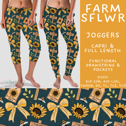Batch #582 - Hello Fall 3 - Closes 9/7 - ETA early Nov - Farm SFlwr Full and Capri Length Joggers