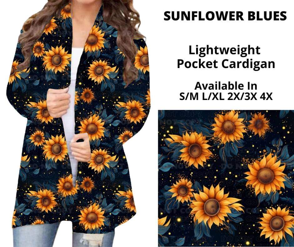 Sunflower Blues Pocket Cardigan