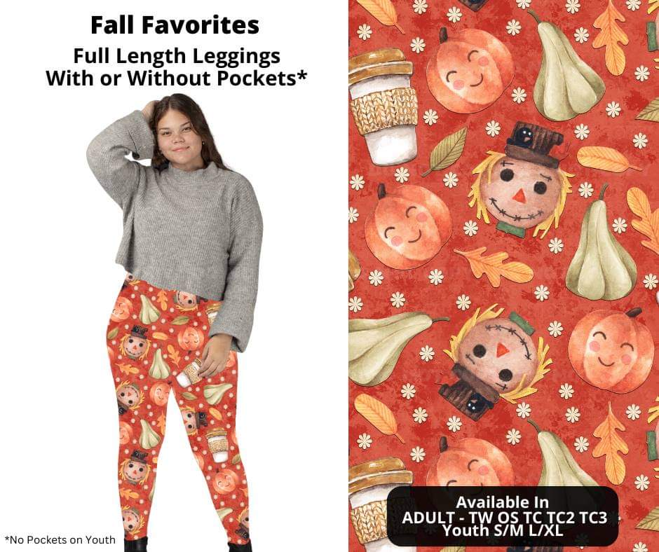 Fall Favorites Full Length Leggings w/ Pockets