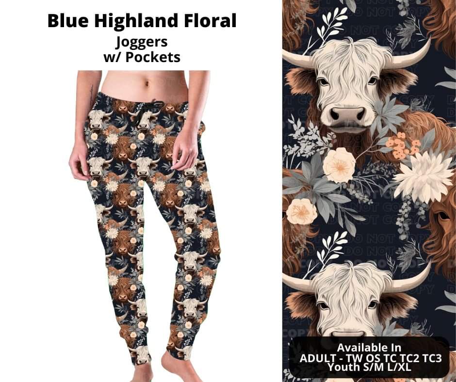 Blue Highland Floral Joggers