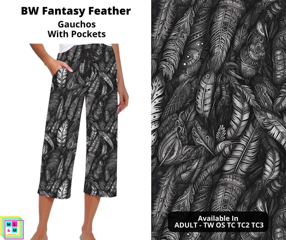 BW Fantasy Feather Capri Gauchos