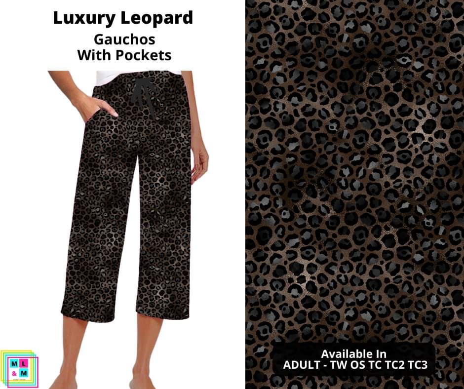 Luxury Leopard Capri Gauchos