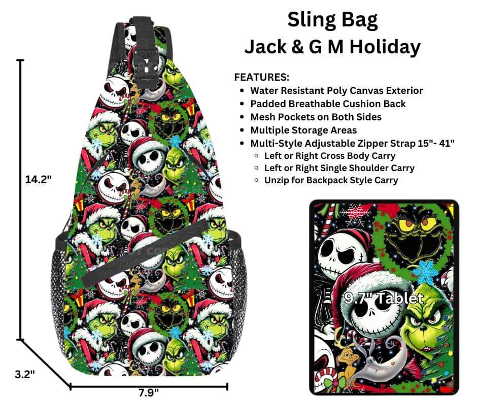 Jack & G M Holiday Sling Bag