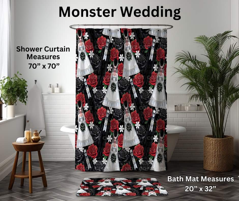 Monster Wedding Custom Bath Mat