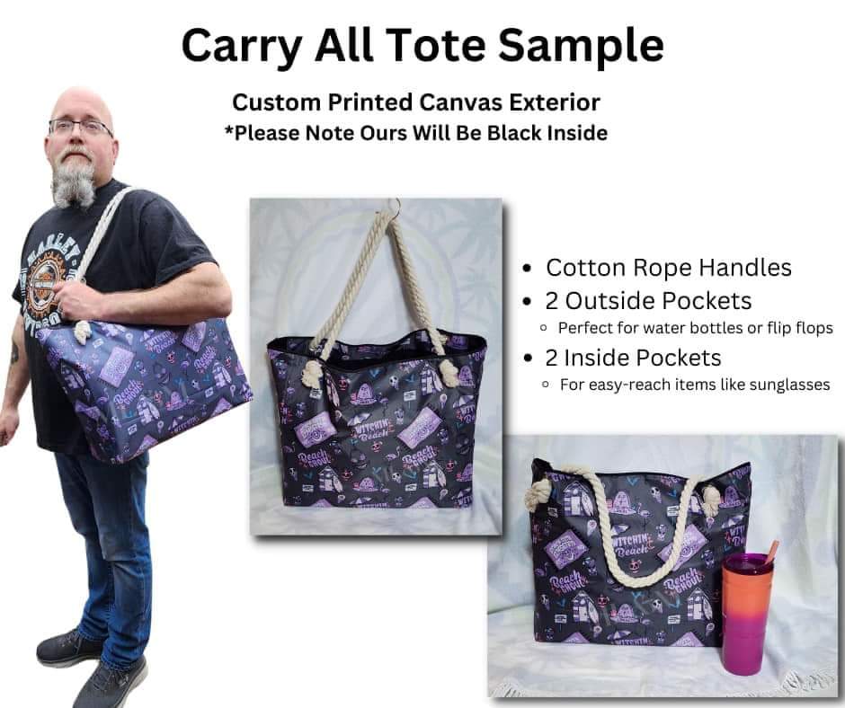 Dog Family Carry All Tote w/ Zipper