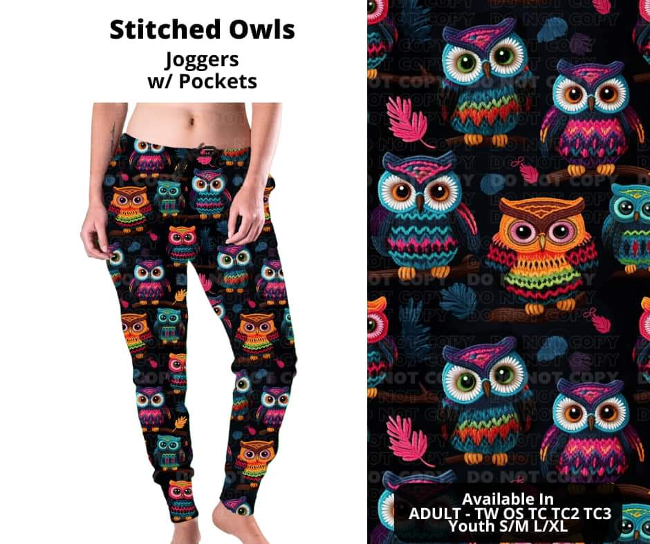 Stitched Owls Joggers