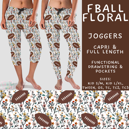 Batch #575 - Fun Run 26 - Closes 8/26 - ETA late October - FBall Floral Full and Capri Length Joggers