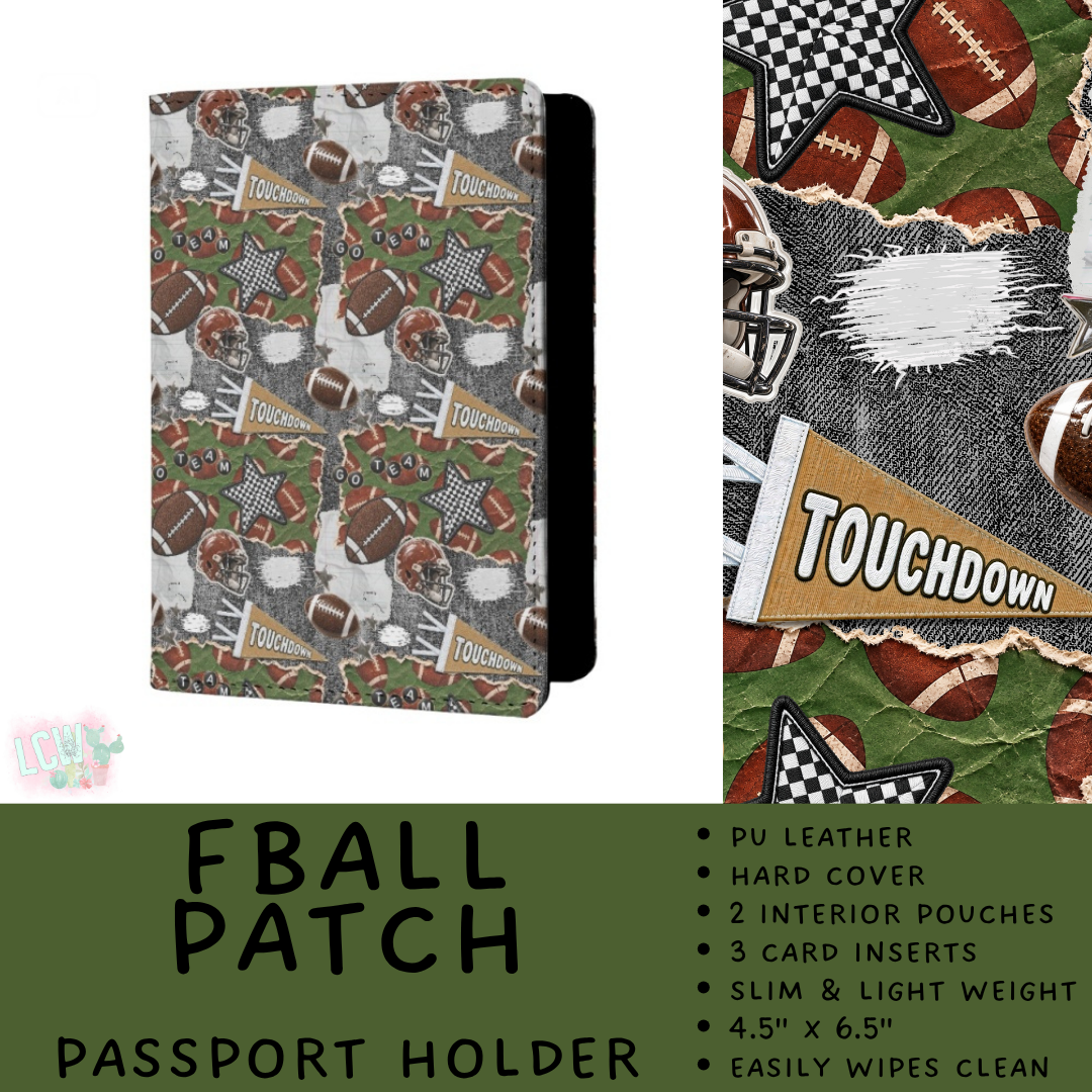 Batch #609 - Travel Collection 2 - Closes 11/6 - ETA early Jan - FBall Patch Passport Holder
