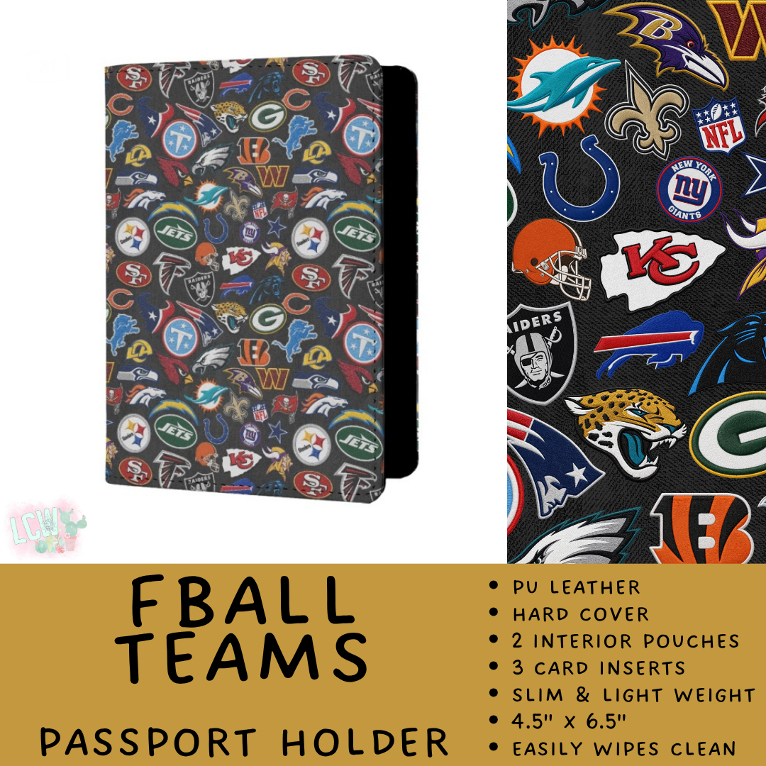 Batch #609 - Travel Collection 2 - Closes 11/6 - ETA early Jan - FBall Teams Passport Holder