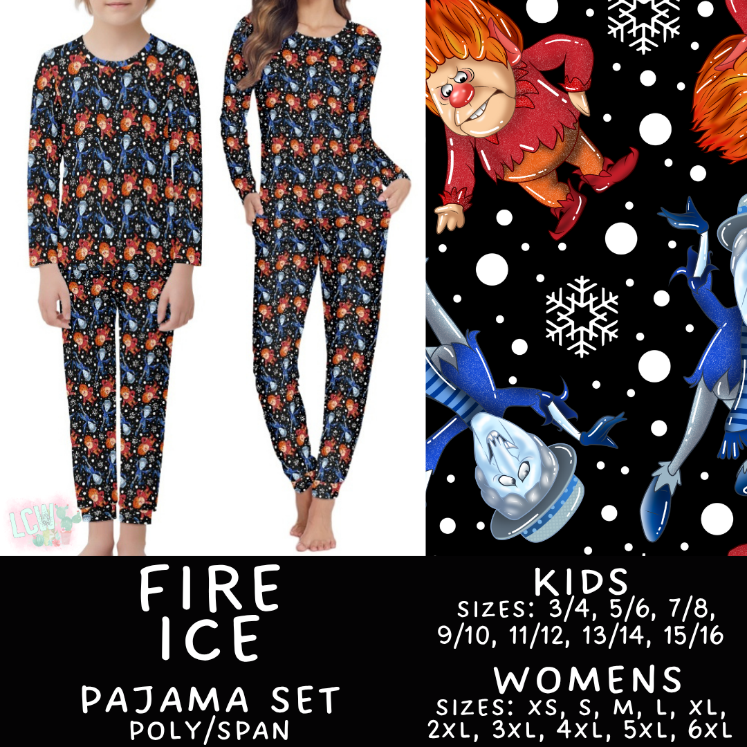 Batch #584 - Christmas Family Pajamas - Closes 9/11 - ETA mid Nov - Fire Ice Womens & Kids Pajama Set