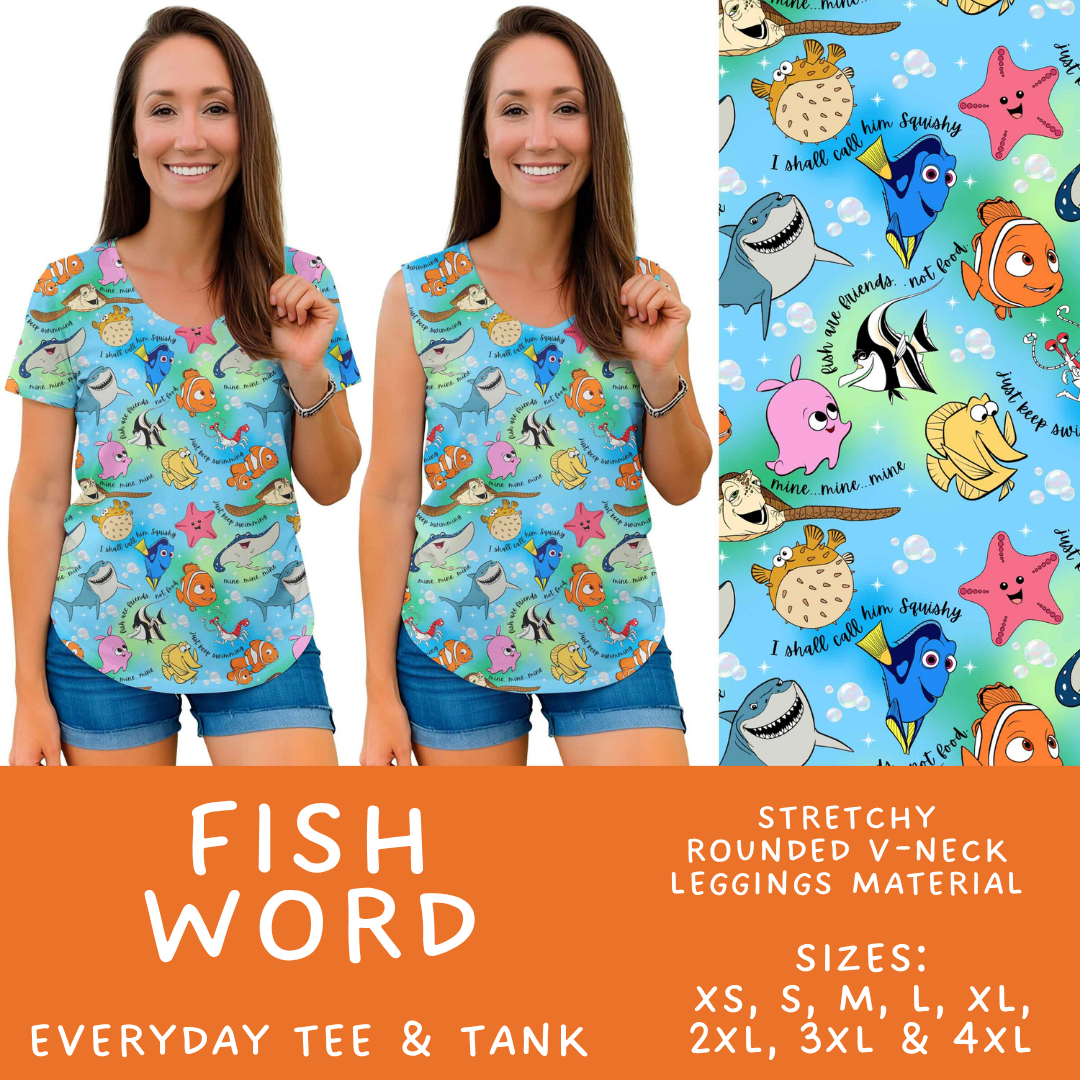 Batch #608 - Magic in Words - Closes 11/4 - ETA early Jan - Fish Word Everyday Tank & Tee