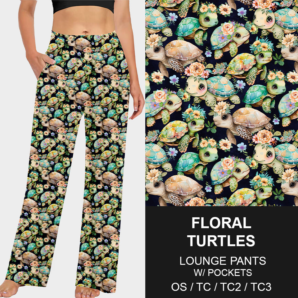 RTS - Floral Turtles Lounge Pants
