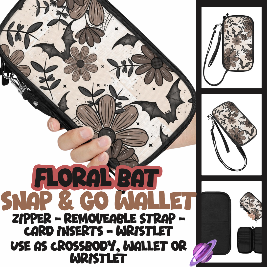 FLORAL BAT - SNAP & GO WALLETS PREORDER CLOSING 12/18