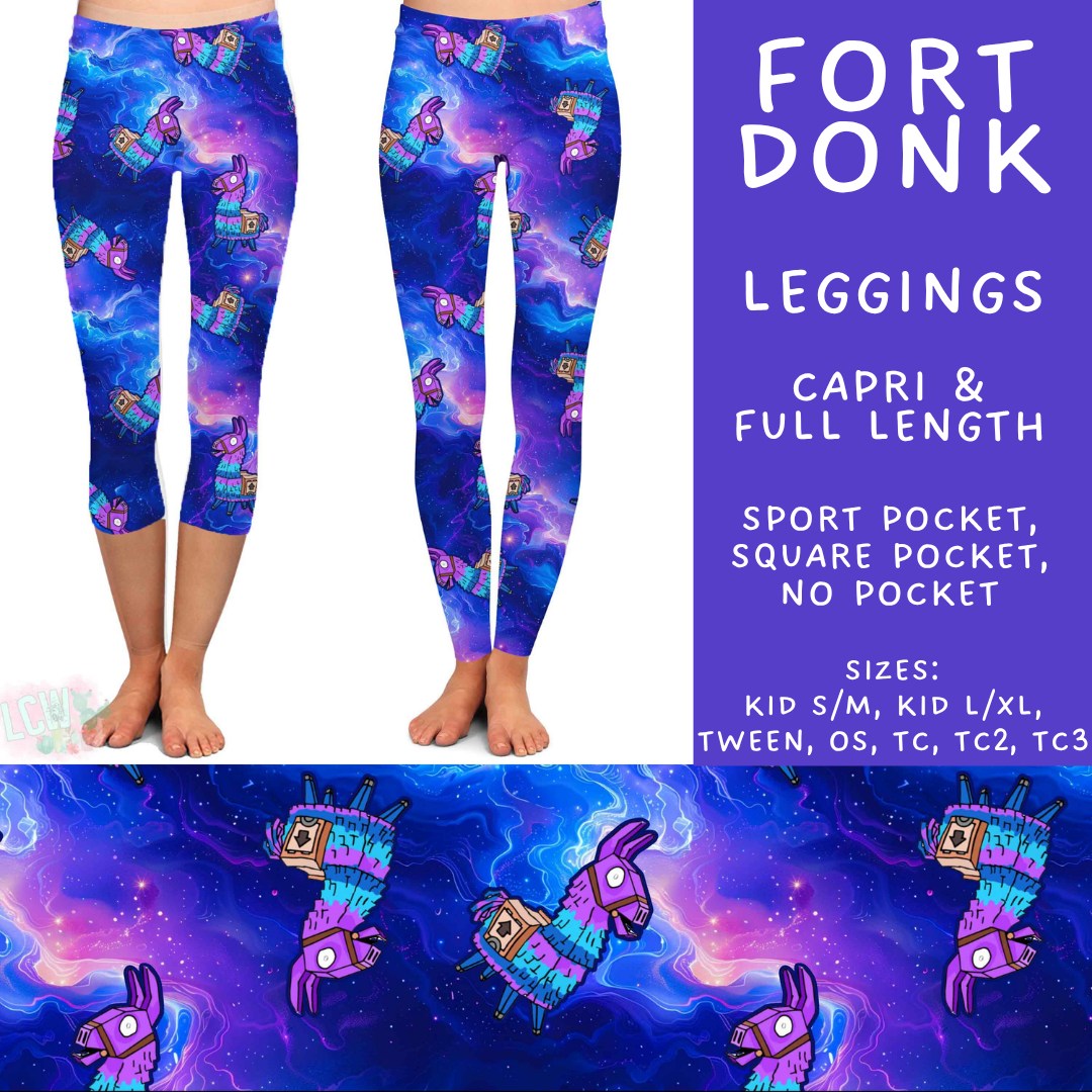 Batch #607 - Fun Run 28 - Closes 11/2 - ETA early Jan - Fort Donk Full and Capri Length Leggings