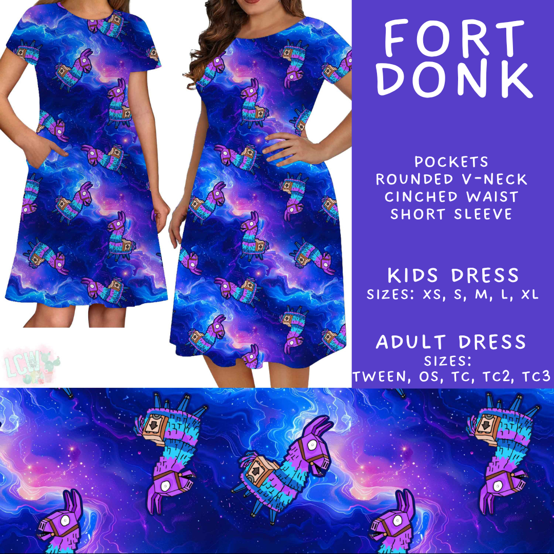 Batch #607 - Fun Run 28 - Closes 11/2 - ETA early Jan - Fort Donk Adult & Kids Dresses