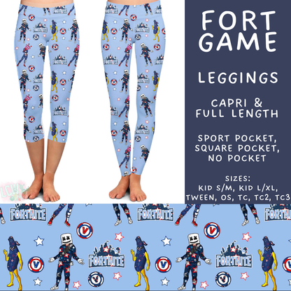 Batch #592 -  Fun Run 27 - Closes 9/30 - ETA late Nov - Fort Game Full and Capri Length Leggings