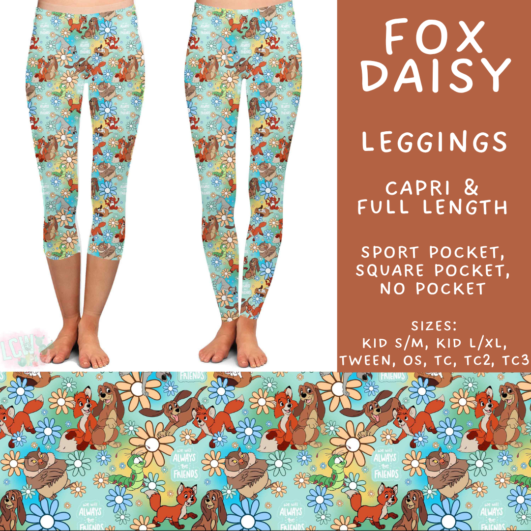 Batch #585 - Magical Faves 24 - Closes 9/14 - ETA mid Nov - Fox Daisy Full and Capri Length Leggings