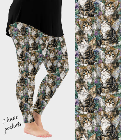 RTS - Fairy Kitty Cat Leggings with Pockets