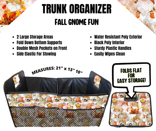 Fall Gnome Fun Trunk Organizer