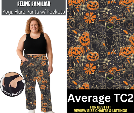 Feline Familiar Yoga Flare Pants