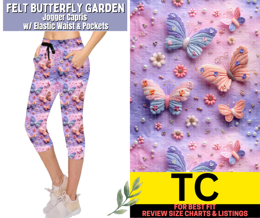 Felt Butterfly Garden Jogger Capri