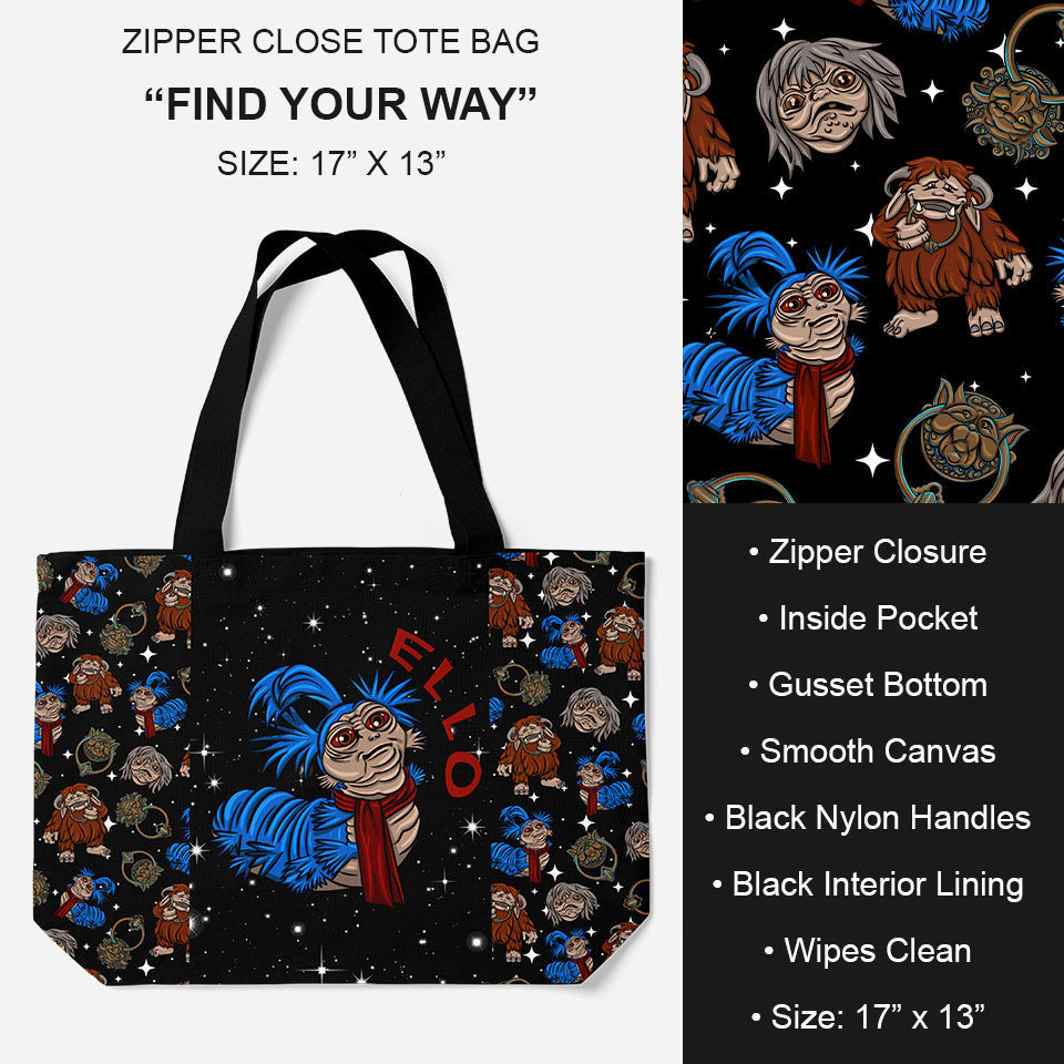 B195 - Preorder Find your way Tote Bag (Closes 11/19. ETA: late Jan.)