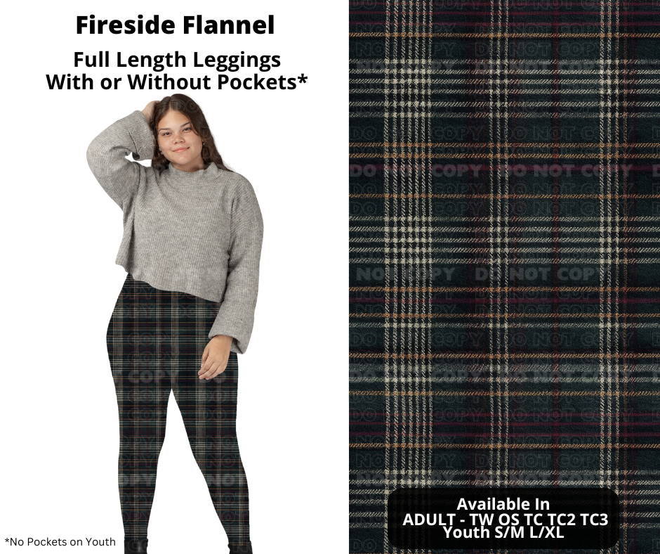 Fireside Flannel Full Length Leggings w/ Pockets