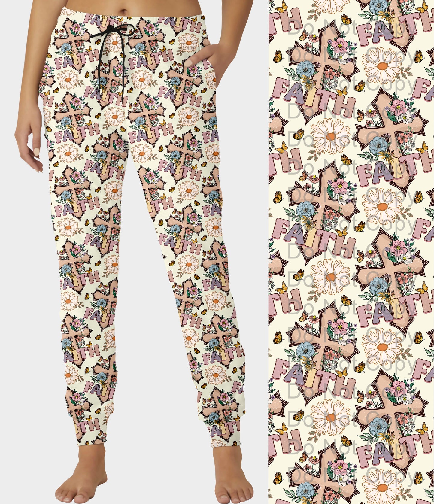 RTS - Floral Faith Joggers