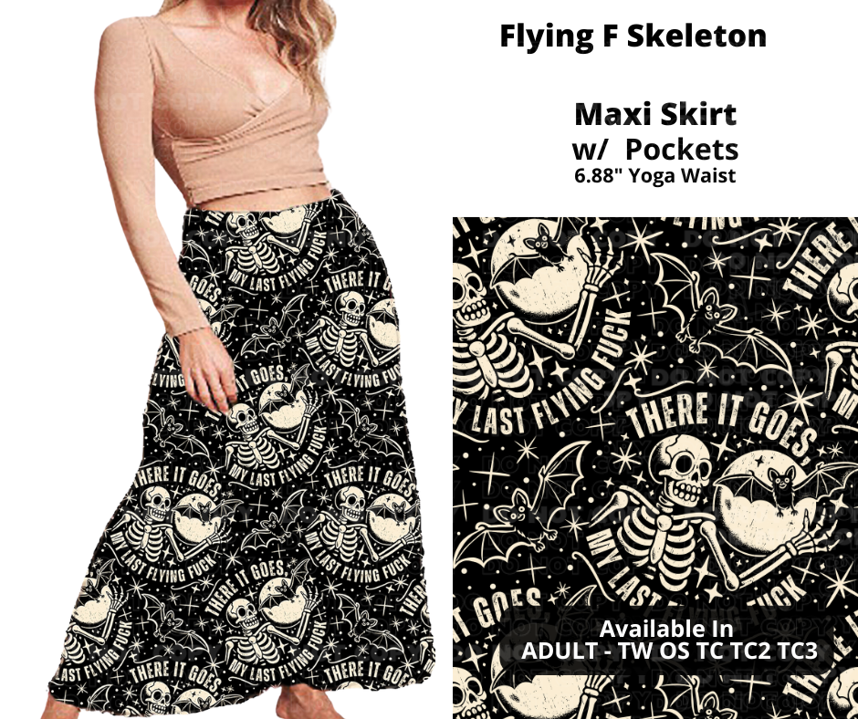 Flying F Skeleton Maxi Skirt