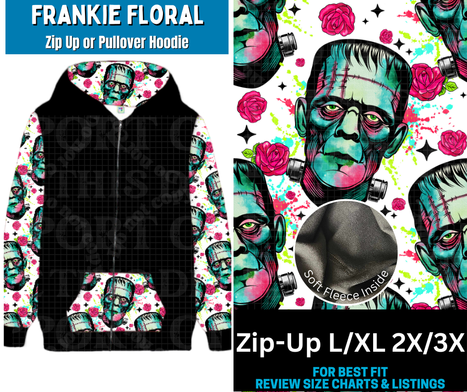 Frankie Floral Zip-Up Hoodie