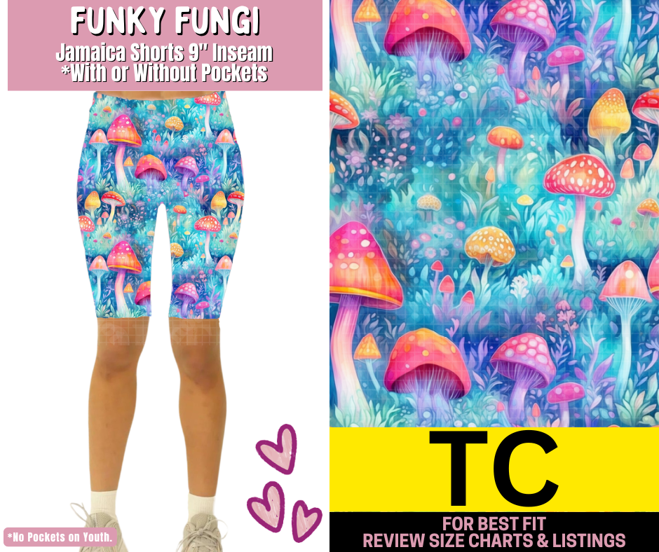 Funky Fungi Jamaica Shorts w/ Pockets