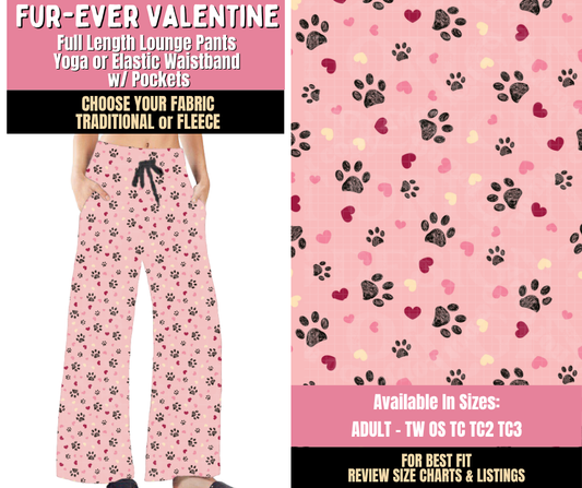Preorder! Closes 10/15. ETA Jan. Fur-Ever Valentine Lounge Pants Choose Fleece or Traditional