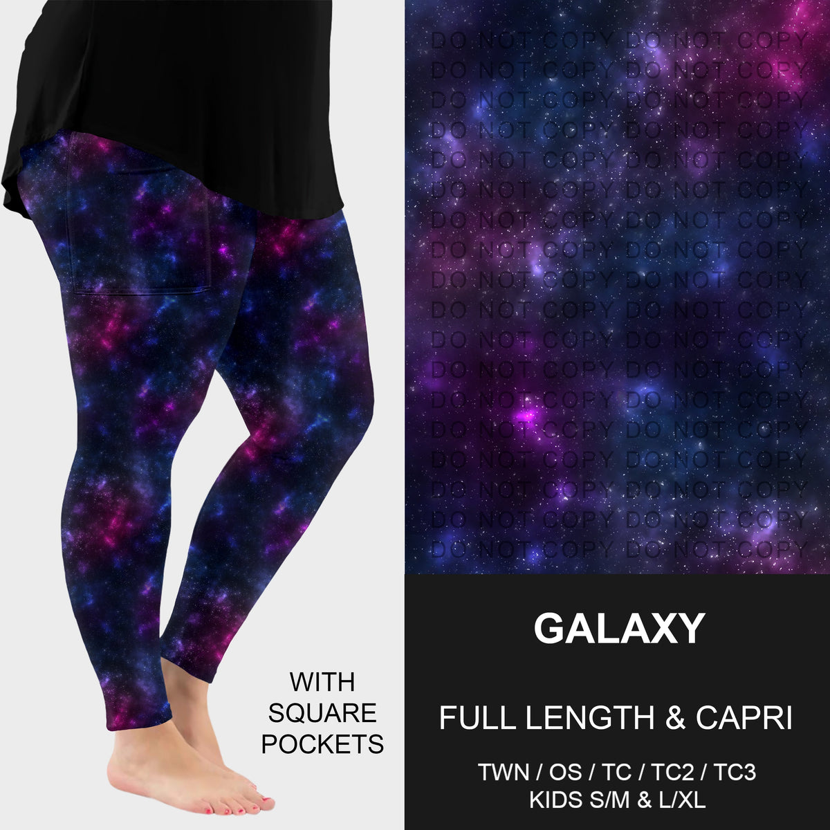 B314 - Preorder Galaxy Leggings w/ Pockets (Closes 9/27. ETA: late Nov.)
