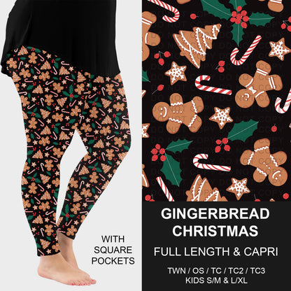 B303 - Preorder Gingerbread Christmas Leggings w/ Pockets (Closes 7/26. ETA: early Oct.)