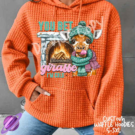 GIRAFFE IM COLD - CUSTOM WAFFLE HOODIES PREORDER CLOSING 9/30