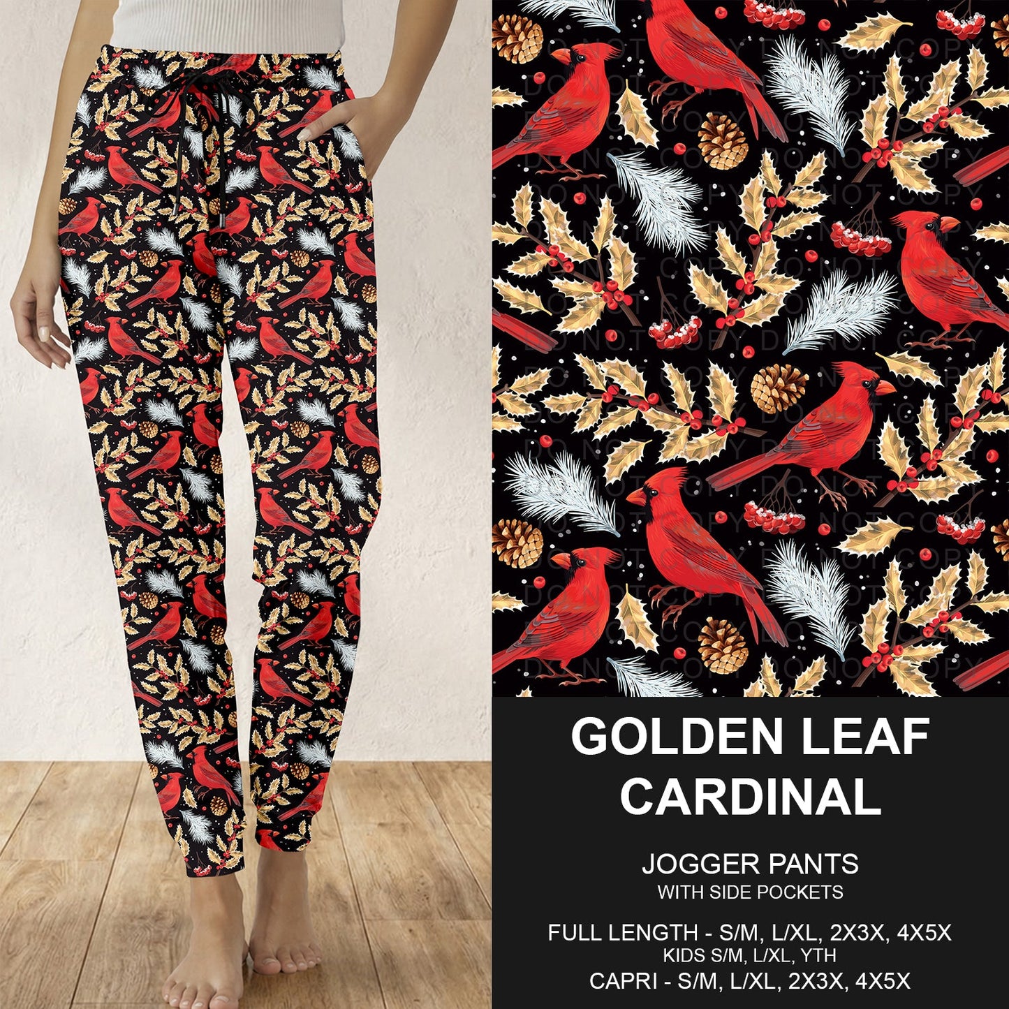 B312 - Preorder Golden Leaf Cardinal Joggers (Closes 9/13. ETA: mid Nov.)