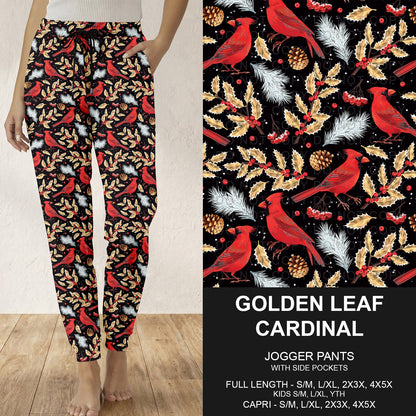 B312 - Preorder Golden Leaf Cardinal Joggers (Closes 9/13. ETA: mid Nov.)