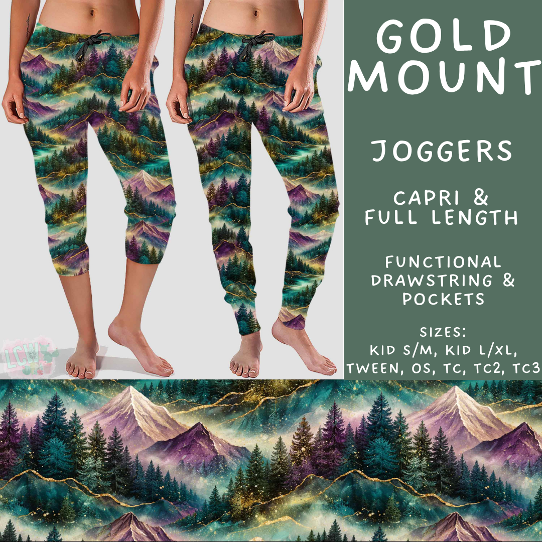 Batch #603 - September Request Run - Closes 10/26 - ETA mid/late Dec - Gold Mount Full and Capri Length Joggers